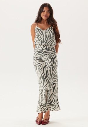 BUBBLEROOM Mermaid Shimmer Midaxi Skirt Zebra XL