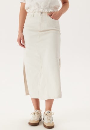 VILA Vinus Hw Midi Denim Skirt Cloud Dancer XL