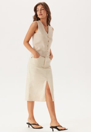 Object Collectors Item Objellen Mw Midi Twill Skirt Sandshell XL