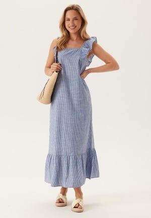Pieces Pcapia Sl Square Neck Ankle Dr Nautical Blue Stripes:bright W XL