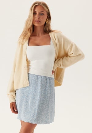 Pieces Pcflora Hw Short Skirt Cashmere Blue Aop:small Flower XL