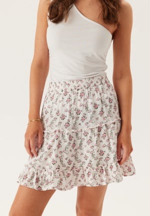 Pieces Pcnya Hw New Skirt Cloud Dancer Aop:romantic Flow XL