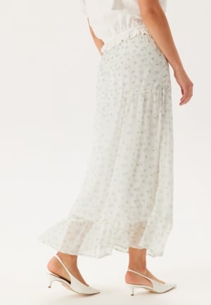 VERO MODA Vmsmilla H/W ANKLE SKIRT ANKLE Bright White Aop: Airy Blue Jo XL
