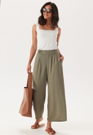 Happy Holly Linen Pants Khaki green 52/54