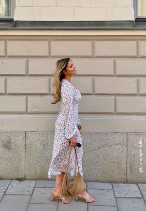 Happy Holly Structured Dress Offwhite/Patterned 52/54