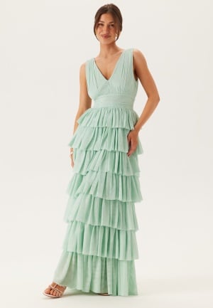 Bubbleroom Occasion Tulle Frill Gown Light green 44