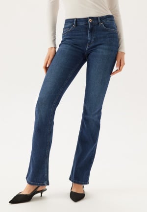 ONLY Blush Mid Flared Denim Dark Blue Denim M/34