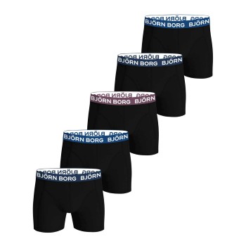 Björn Borg 5P Cotton Stretch Waistband Boxers Sort bomuld XX-Large Herre