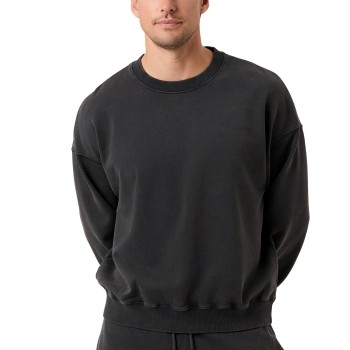 Björn Borg Oversized Washed Sweatshirt Sort bomuld X-Large Herre