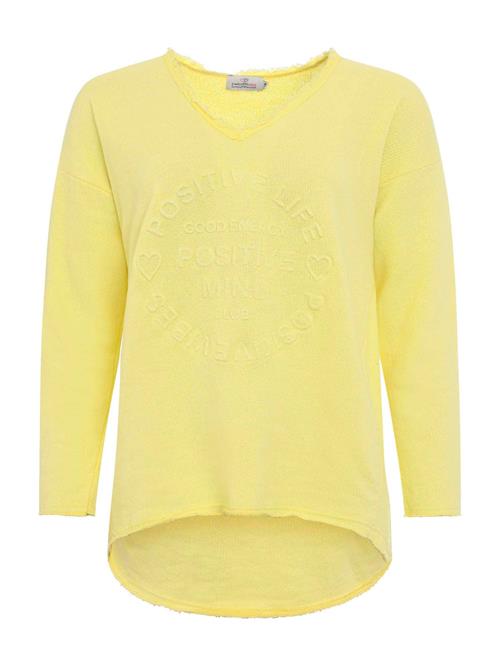 Zwillingsherz Sweatshirt 'Positive Mind'  gul