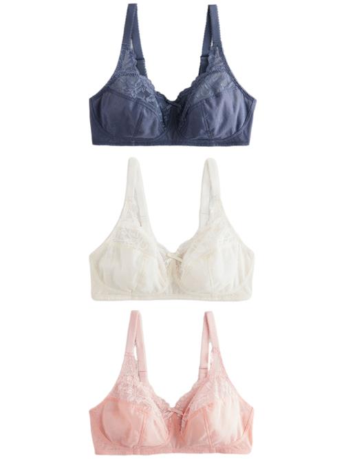 Se Next BH  creme / navy / lyserød ved About You
