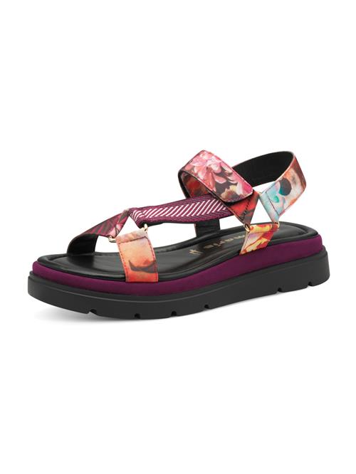 Tamaris Trekkingsandaler  smaragd / lyseorange / magenta / rosé