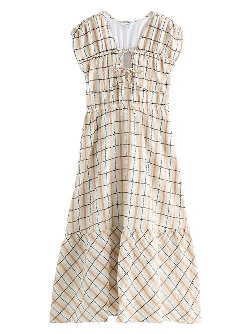 Next Sommerkjole  beige / camel / sort / hvid