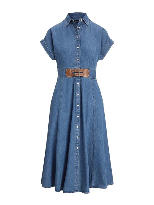 Lauren Ralph Lauren Petite Blusekjole  blue denim / brun