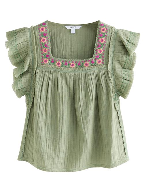 Next Bluse  khaki / fersken / fuchsia