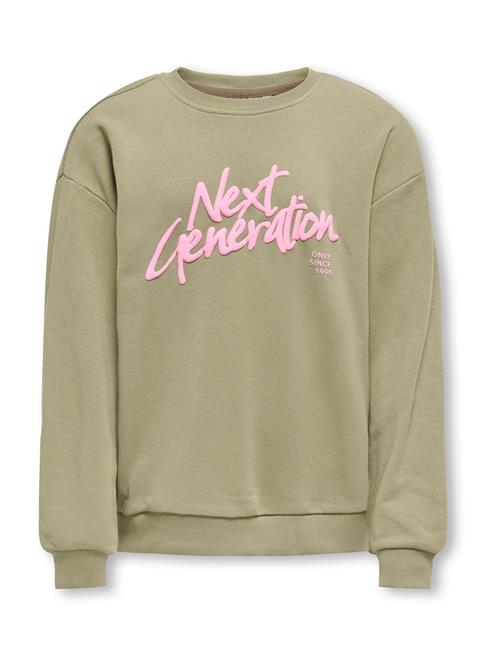 ONLY GIRLS Sweatshirt 'KOGHANNA'  khaki / lyserød