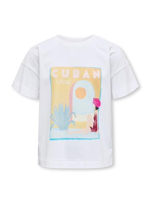 ONLY GIRLS Bluser & t-shirts 'KOGVega'  azur / honning / fuchsia / hvid