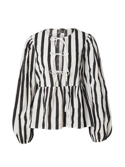 PIECES Bluse 'PCJOLLY'  sort / hvid