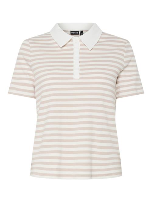 PIECES Shirts 'PCDonna'  taupe / hvid