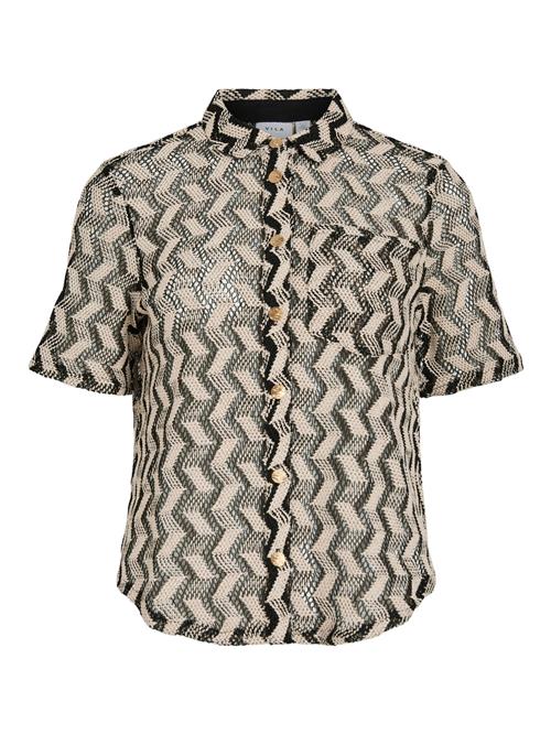 Se VILA Bluse 'VILupina'  beige / sort ved About You
