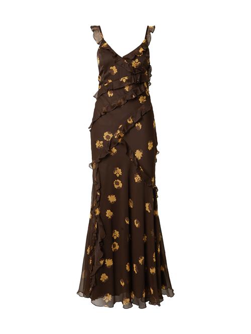TOPSHOP Festkjole  brun / lysebrun / gul