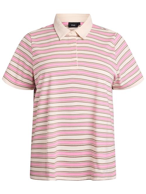 Zizzi Shirts 'Evaleria'  lysebeige / brun / lyserød