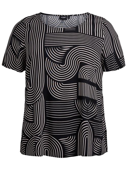 Zizzi Bluse 'Flbilly'  sort / hvid