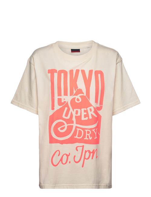 Neon Rainbow Over D Tee Superdry Cream