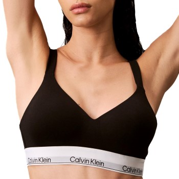 Calvin Klein BH Modern Cotton Lift Bralette Hvid/Blå Large Dame