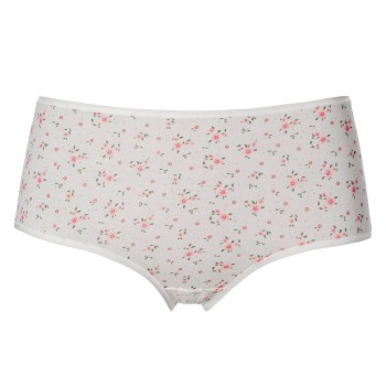 Trofé Trofe Cotton Midi Trusser Hvid m Blomste bomuld Large Dame