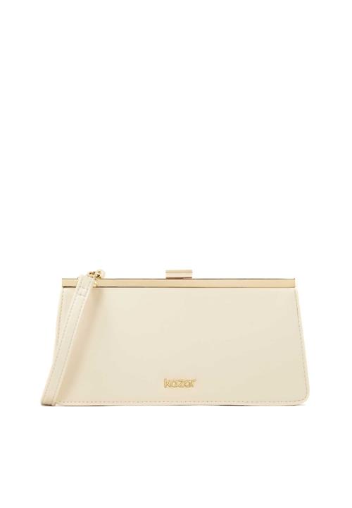 Kazar Clutch  creme / guld