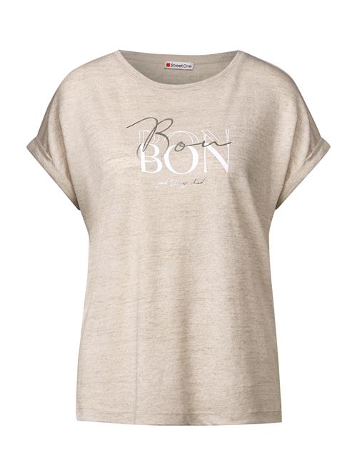 STREET ONE Shirts 'BON'  beige-meleret / sølv / hvid