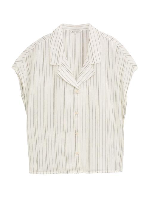 TOM TAILOR DENIM Bluse  oliven / uldhvid