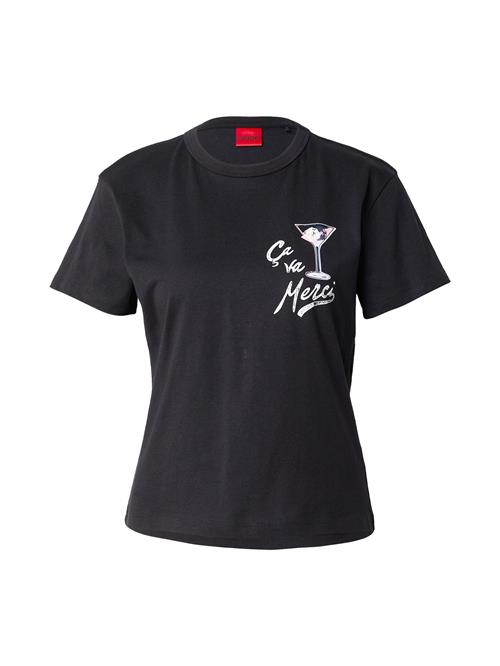 HUGO Shirts 'Destrel_2'  sort / hvid