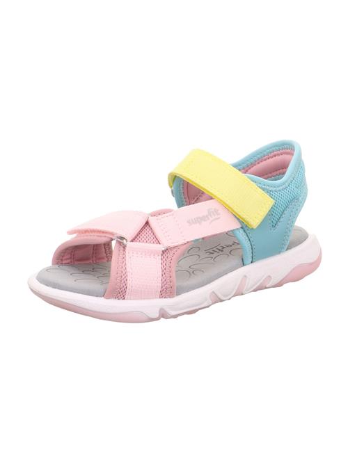 Se SUPERFIT Sandaler 'PEBBLES'  lyseblå / gul / grå / lyserød ved About You