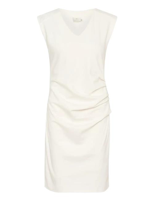 Kaindia V-Neck Dress Kaffe White