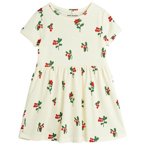 Mini Rodini Lingonberries Aop Kjole Offwhite 116/122 cm  Creme  116/122 cm  Unisex