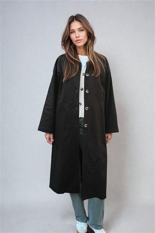 Carla Trenchcoat - Sort - S - TeeShoppen