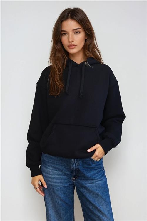 Stella Oversized Hoodie - Sort - S - TeeShoppen
