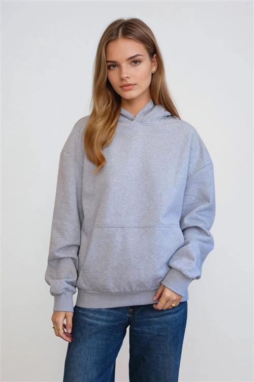Stella Oversized Hoodie - Askegrå - XL - TeeShoppen