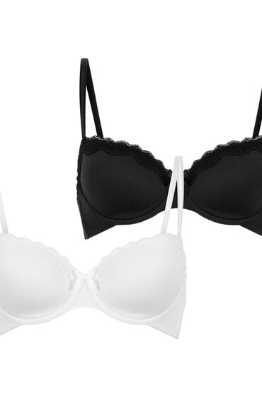 Hunkemöller 2-styks-pakke formstøbt bøjle-bh Lola sort