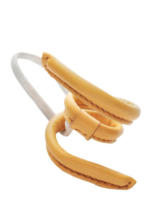 Leather Band Short Narrow Bendable Corinne Yellow