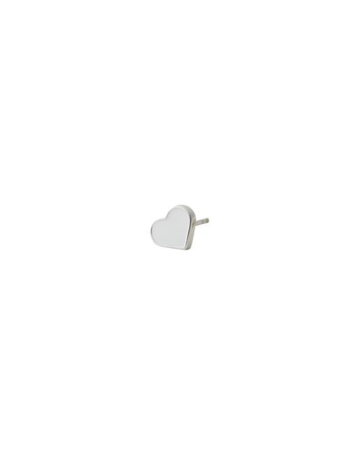 Earring Stud Enamel Design Letters Silver