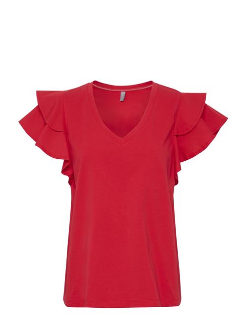 Se Cugith Poplin T-Shirt Culture Red ved Booztlet