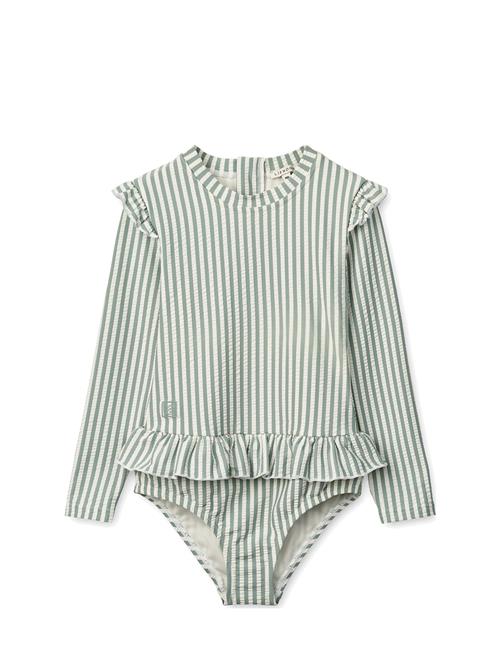 Sille Seersucker Swimsuit Liewood Green