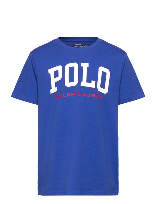 Logo Cotton Jersey Tee Ralph Lauren Kids Blue