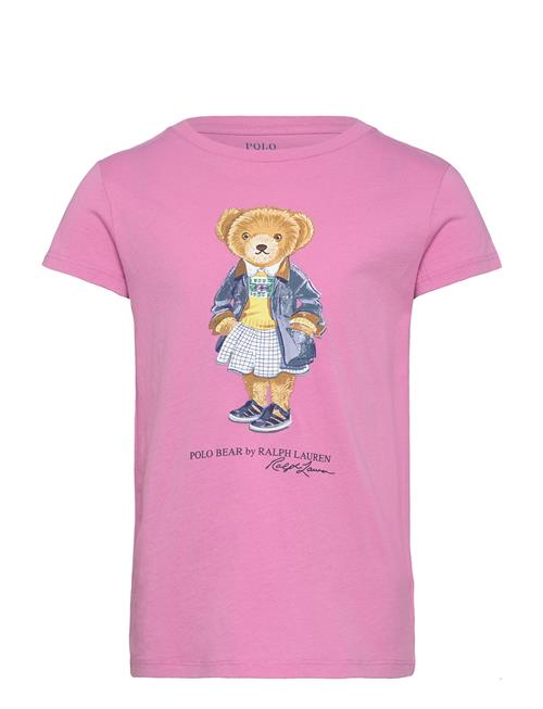 Polo Bear Cotton Jersey Tee Ralph Lauren Kids Pink