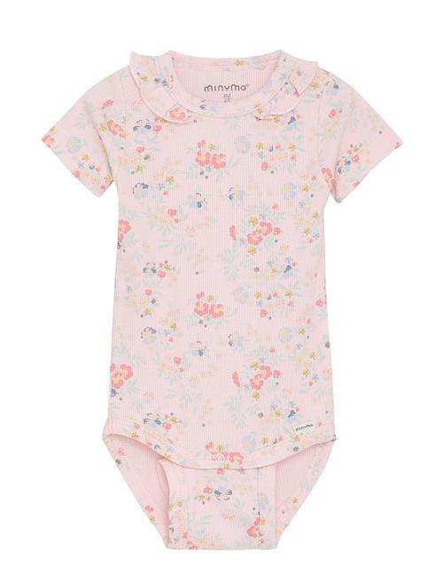 Body Ss Aop Rib Minymo Pink