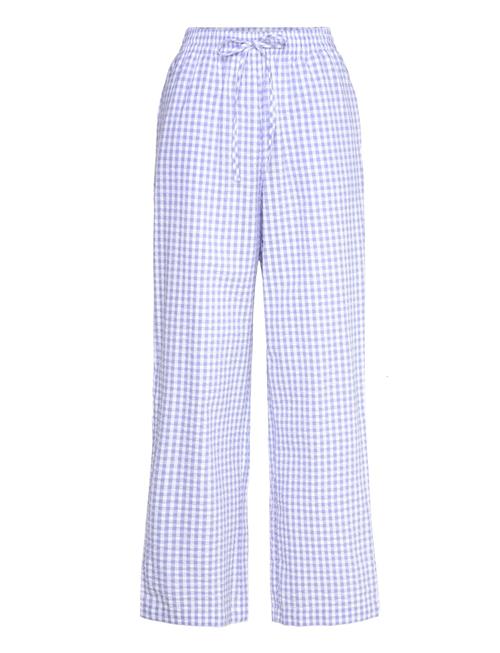 Pant Seersucker Check Hunkemöller Blue