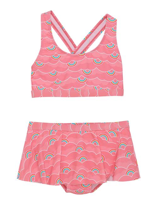 Bikini W. Frills & Skirt, Aop Color Kids Pink